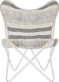 Κήπος πολυθρόνα DKD Home Decor Λευκό Γκρι 74 x 65 x 90 cm