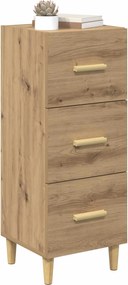 vidaXL Πλαϊνό γραφείο με συρτάρι artisan δρυς 34,5 x 34 x 90 εκ.