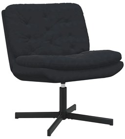 vidaXL Γυριστή Χαλαρωτική Καρέκλα Μαύρο 63 x 75 x 76 εκ Βελούδο