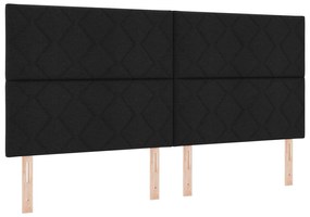 vidaXL Κρεβάτι Μαύρο 200x200 εκ Υφασμάτινο