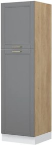 Επιδαπέδιο ντουλάπι ψηλό Tahoma K21-60-2KF-Δρυς - Γραφίτης - 60.00Χ60.00Χ216.00cm