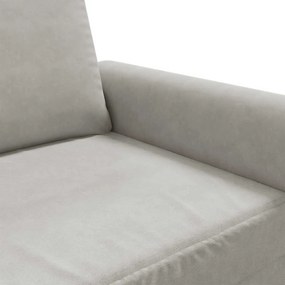 vidaXL Πολυθρόνα Ανοιχτό Γκρι 60 εκ. Βελούδινη