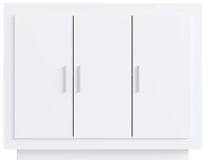 vidaXL Συρταριέρα Γυαλιστερό Λευκό 92x35x75 εκ. Επεξεργασμένο Ξύλο