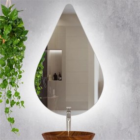 Stewehome Καθρέφτης LED Σχήμα Σταγόνας 52x85 cm