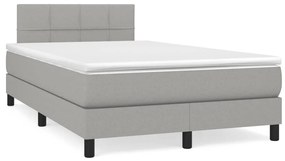 ΚΡΕΒΑΤΙ BOXSPRING ΜΕ ΣΤΡΩΜΑ ΑΝΟΙΧΤΟ ΓΚΡΙ 120X200 ΕΚ. ΥΦΑΣΜΑΤΙΝΟ 3140041