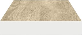 vidaXL Ράφι Τοίχου Δρυς/Άσπρο 80x23,5x3,8 εκ. από MDF