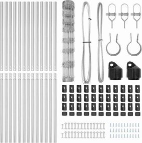 vidaXL Στύλος Περιφράξεων Γαλβανισμένο 25 x 1 m Ατσάλι