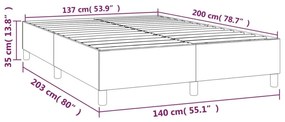 Πλαίσιο Κρεβατιού Boxspring Γκρι 140x200 εκ. Συνθετικό Δέρμα - Γκρι