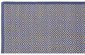 Χαλί DKD Home Decor Μπλε Φυσικό Bamboo Γεωμετρική Μεσογείακός 200 x 290 x 0,5 cm (x2) (1 μονάδα)