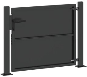 vidaXL Πύλη Κήπου Μαύρο 100 x 100 cm Ατσάλι με Επικάλυψη Πούδρας