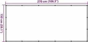vidaXL Δίχτυ για Τρέιλερ Πράσινο 1,5x2,7 μ. HDPE