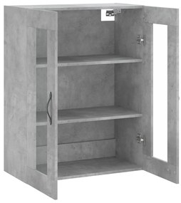 vidaXL Ντουλάπι Επιτοίχιο Γκρι Σκυροδεμ. 69,5x34x90 εκ. Επεξεργ. Ξύλο