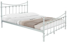 Bed Beowulf white metal 140x190x102cm 140x190x102 εκ.