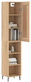 vidaXL Μπουφές Sonoma δρυς 34,5 x 34 x 180 εκ. από Επεξεργασμένο Ξύλο