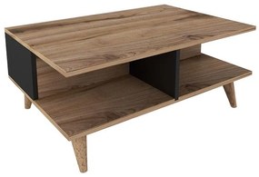 Τραπεζάκι Σαλονιού Lovell Καρυδιά/Μαύρο 90x60x38.6cm - 14410010 - 14410010