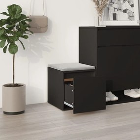 vidaXL Κουτί με Συρτάρι Μαύρο 40,5 x 40 x 40 εκ. Επεξεργασμένο Ξύλο