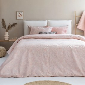 Σεντόνια FL6227 Με Λάστιχο (Σετ 3τμχ) Pink Palamaiki Μονό 110x230cm 100% Βαμβάκι