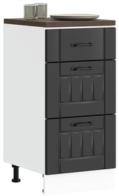 Βάση Κουζίνας "Lucca" Μαύρο από Μηχανικά Ξύλινο Υλικό