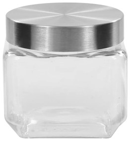 vidaXL Βάζα Αποθήκευσης 6 τεμ. 800 ml με Ασημί Καπάκι