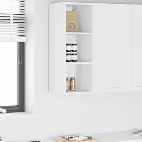 vidaXL Κρεμαστό ντουλάπι Λευκό 30 x 29,5 x 80 εκ. Επεξεργασμένο Ξύλο