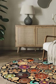 Χαλί Hmnt971 478HFT3274 Natural-Multi Conceptum Hypnose 150X150cm Round