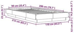 ΠΛΑΙΣΙΟ ΚΡΕΒΑΤΙΟΥ SONOMA ΔΡΥΣ 90X200 ΕΚ. ΕΠΕΞΕΡΓΑΣΜΕΝΟ ΞΥΛΟ 3281212