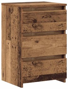 vidaXL Κομοδίνα 2 τεμ. Όψη Παλαιού Ξύλου 40x35x62,5 εκ. από Επεξ. Ξύλο
