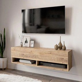 Roscoe wall TV unit in color oak 100x31,5x29,5cm 100x31.5x29.5 εκ.