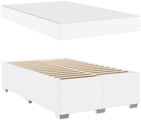 vidaXL Σκελετός Κρεβατιού Λευκό 120 x 190 cm Τεχνητό δέρμα