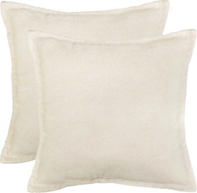vidaXL Κάλυμμα Μαξιλαριού 2 pcs HOUTEN Κρεμ 45 x 45 cm Μπουκλέ