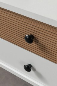Συρταριέρα Λευκό / Καρυδί RUGRON 80x36x50
