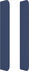 vidaXL Κρεβάτι Boxspring με Στρώμα Μπλε 90x190 εκ.Υφασμάτινο