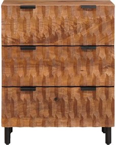 vidaXL Πλαϊνό γραφείο 2 τμχ. 60 x 33 x 75 cm Στερεό ξύλο μάνγκο