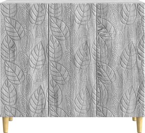 vidaXL Πλαϊνό γραφείο Γκρι Sonoma 89 x 34,5 x 80 εκ Επεξεργασμένο Ξύλο