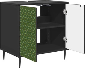 vidaXL Ντουλάπι Μπάνιου GELEEN Μαύρη Δρυς 60 x 40 x 61 εκ