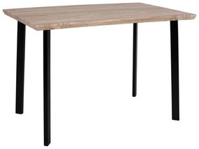 Τραπέζι Τραπεζαρίας Sonama HM8333 Με Μαύρα Πόδια Mdf, Metal
