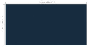 Κάλυμμα Πισίνας Ηλιακό Μαύρο/Μπλε 549x274 εκ. από Πολυαιθυλένιο - Μαύρο