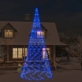 vidaXL Χριστουγεννιάτικο Δέντρο για Ιστό Σημαίας 3000 LED Μπλε 800 εκ.