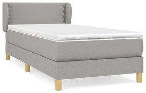 ΚΡΕΒΑΤΙ BOXSPRING ΜΕ ΣΤΡΩΜΑ ΑΝΟΙΧΤΟ ΓΚΡΙ 90X190 ΕΚ. ΥΦΑΣΜΑΤΙΝΟ 3126685