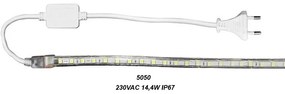 Adeleq Ταινία Led 10 Μέτρα 230Vac 14.4W Και 60Led Ανά Μέτρο Ip67 Rgb 30-35021