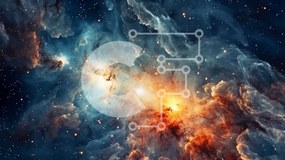 Intra Συλλεκτικό Ξύλινο Παζλ Plywood  4mm - Καταπληκτική εικόνα ενός νεφελώματος στο διάστημα Σε Ξύλινο Κουτί - Διαστάσεις Puzzle: 10x10 cm – 25 κομμάτια