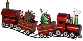 Χριστουγεννιάτικο Στολίδι Home ESPRIT Κόκκινο Πράσινο Τρένο 133 x 24 x 52 cm
