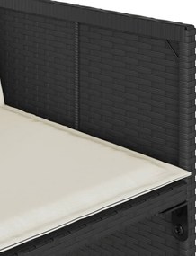 vidaXL Σετ Τραπεζαρίας Κήπου 17 τεμ Μαύρο από Συνθ. Ρατάν με Μαξιλάρια