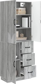 vidaXL Σέτ Ντουλαπιών 2 τμχ. Γκρι Sonoma Επεξεργασμένο Ξύλο
