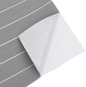 vidaXL Ματ Σκάφους Ριγέ Ανοιχτό Γκρι και Λευκό 240 x 60 cm EVA