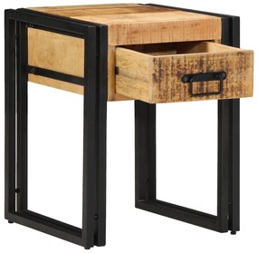 vidaXL Τραπέζι Δίπλα 40x40x50 εκ. Μασίφ Ανώμαλο Ξύλο Μάνγκο