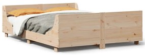 Σκελετός Κρεβατιού Χωρίς Στρώμα 140x200 εκ Μασίφ Ξύλο Πεύκου