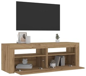 Κομοδίνα με LED 2 τεμ. τεχνίτης Δρυς 60 x 35 x 40 εκ.