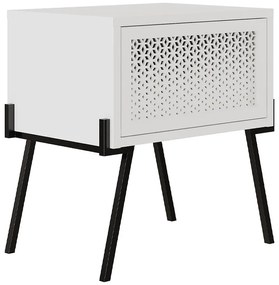 Κομοδίνο Naive Megapap χρώμα λευκό 48x34x51εκ.