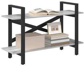 vidaXL Ράφι Βιβλίων Γκρίζο Σονομα 100 x 33,5 x 64 εκ